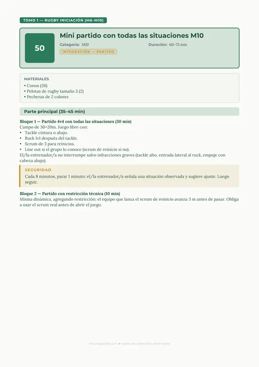Ficha M10 — Mini partido de integración