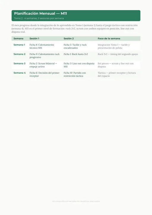 Planificación mensual M11