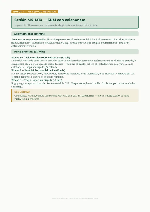 Bonus 3 — Sesión SUM con colchoneta